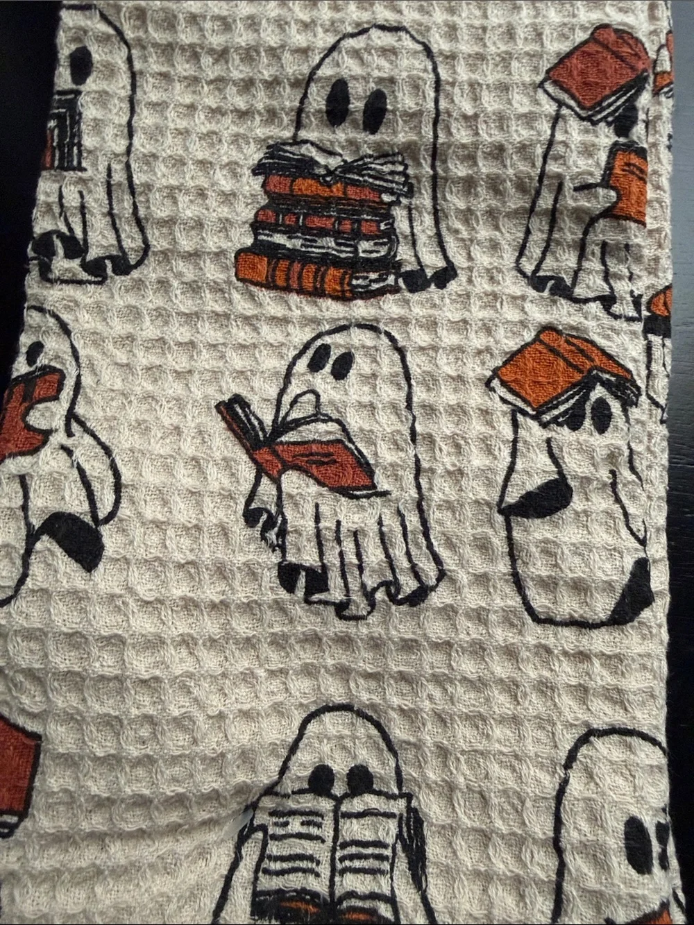 RACHEL ZOE ghosts with books kitchen towel Bundle